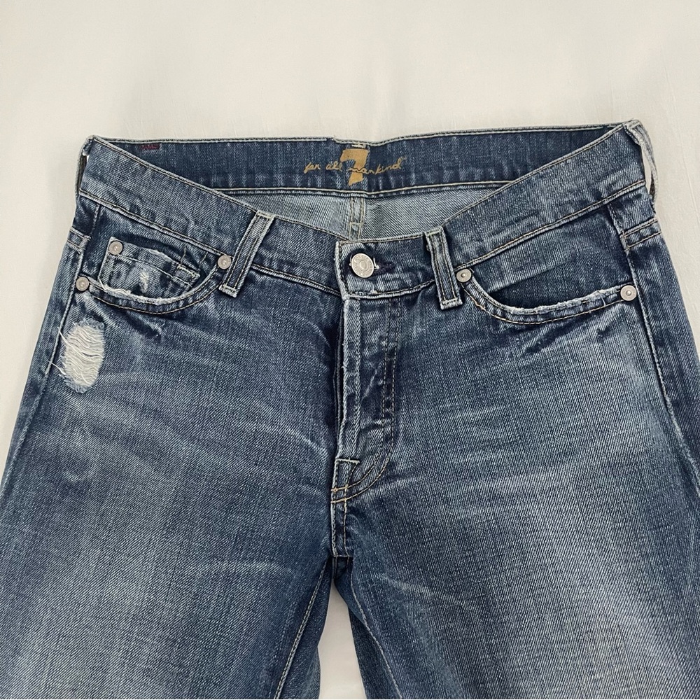 7 For All Mankind Women's Bootcut Jeans - Faded Blue Denim